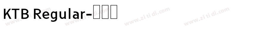 KTB Regular字体转换